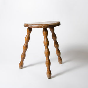 French Oak Bobbin Stool