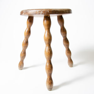 French Oak Bobbin Stool