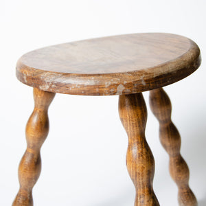 French Oak Bobbin Stool