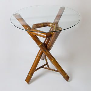 Rare French Bamboo Side Table