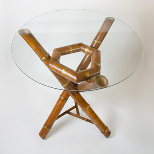 Rare French Bamboo Side Table
