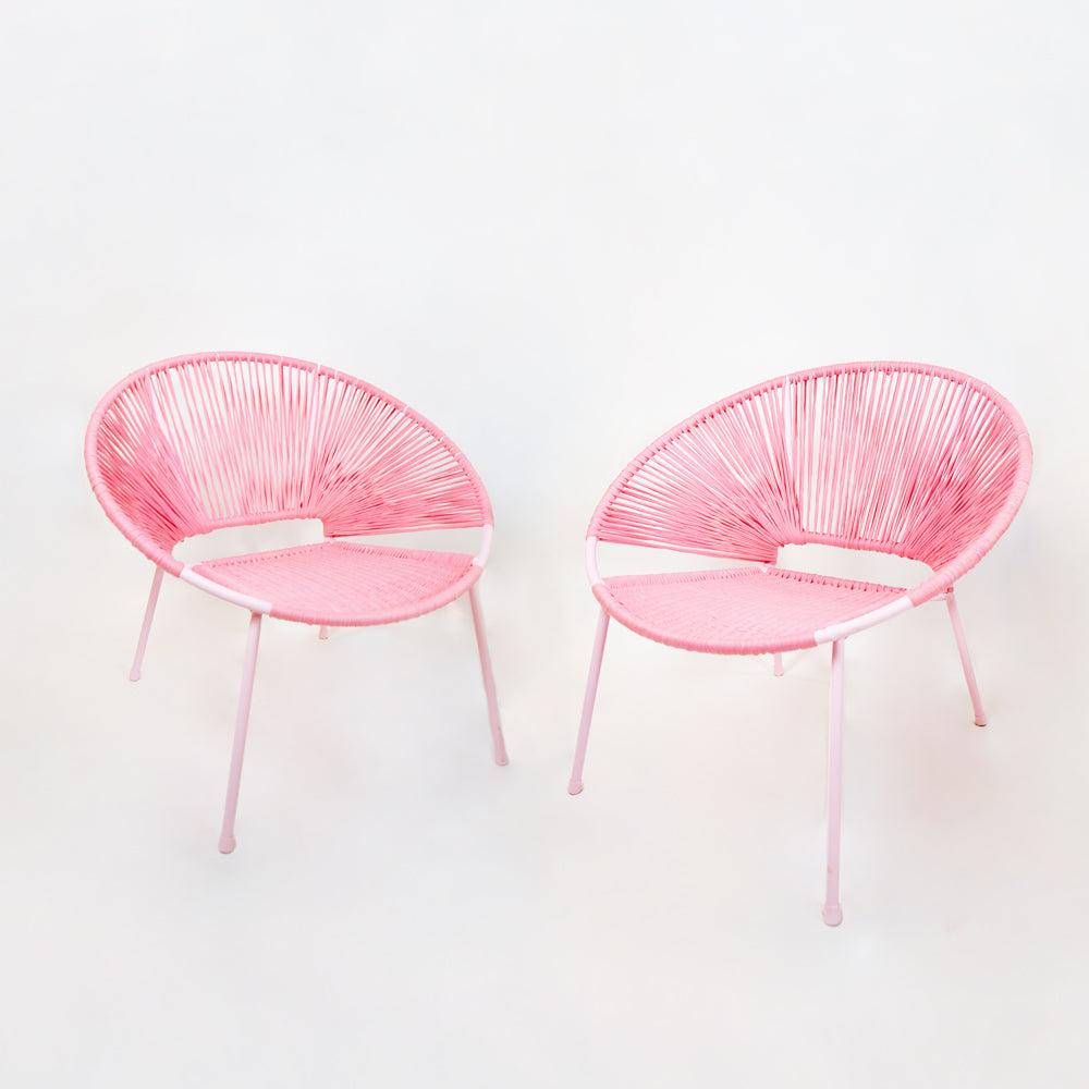 Set of Pink Acapulco Style Chairs