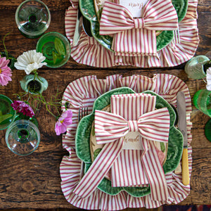 Peony Ticking Stripe Bows