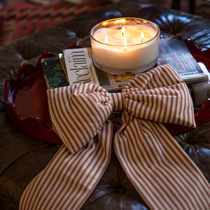 Peony Ticking Stripe Bows