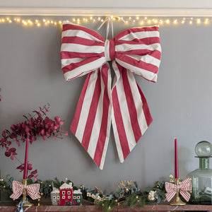 Large Devon Stripe Peony Bow