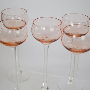 Set of Val St Lambert Crystal Glasses
