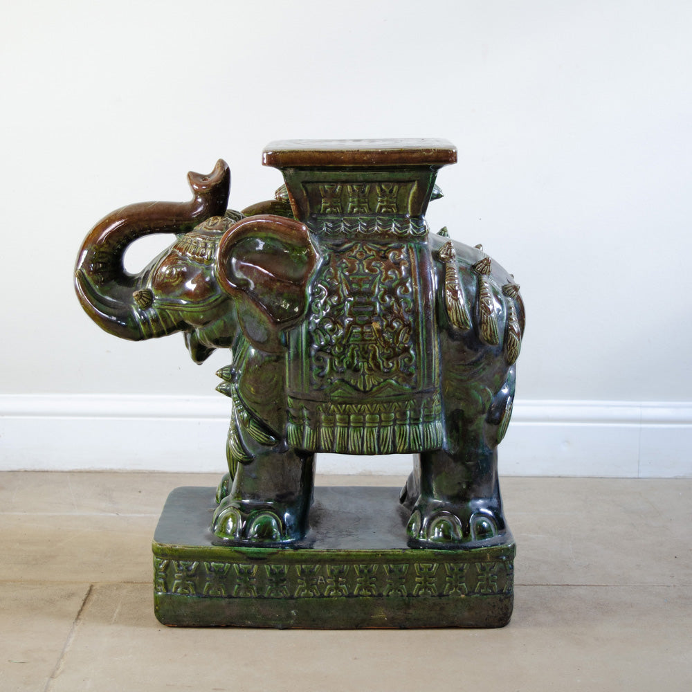 Extra Large Vintage Elephant Jardiniere Stand