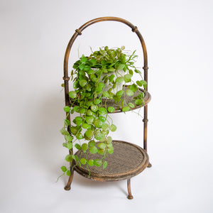 Vintage Wicker Cake/ Plant Stand
