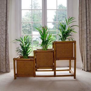 Midcentury Bamboo and Wicker Planter