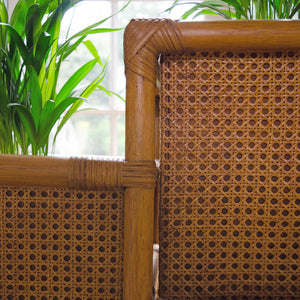 Midcentury Bamboo and Wicker Planter