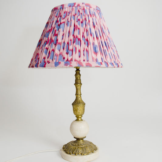 Vintage Brass and Marble Table Lamp Base