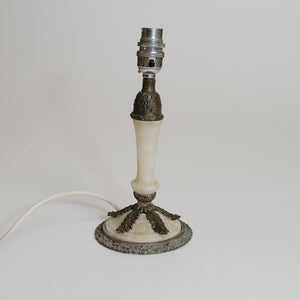 Vintage Brass and Marble Table Lamp Base