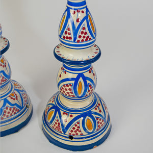 Pair of Vintage Moroccan Candle Stick Holders