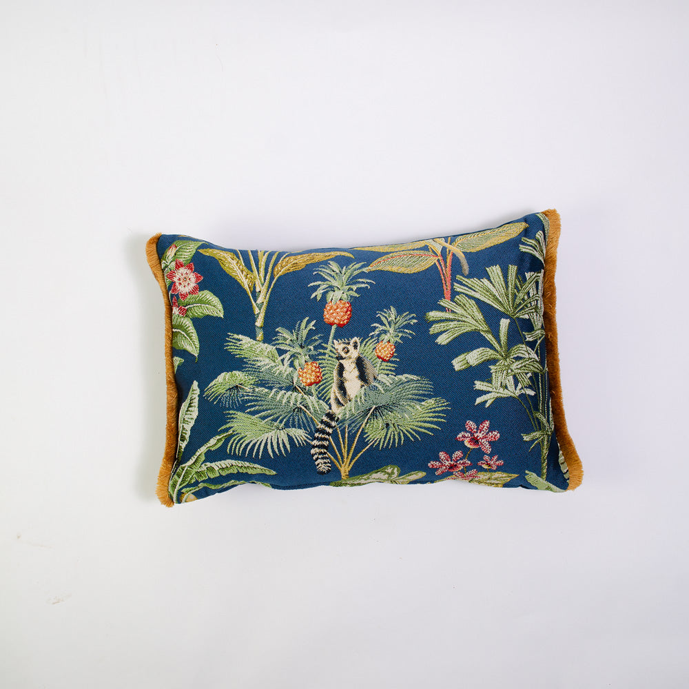Luxiourious Teal Jungle Cushion