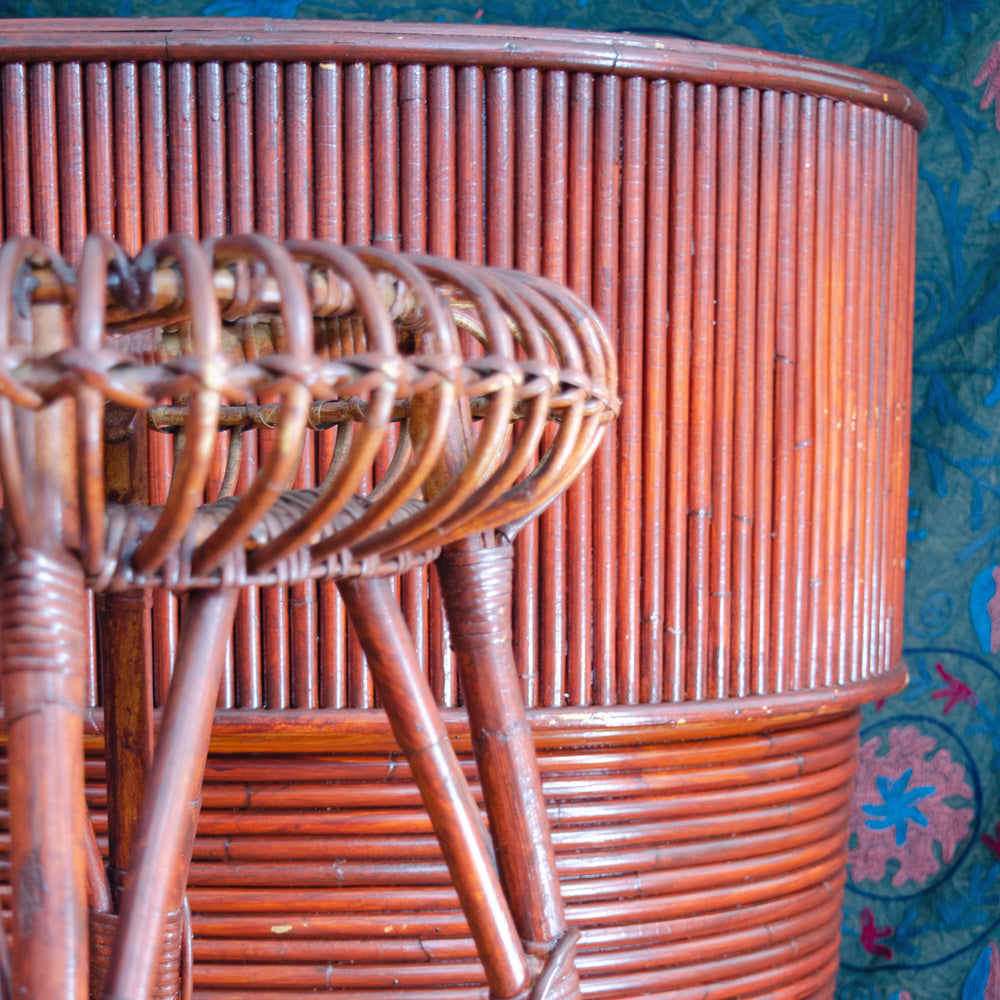 Mid Century Bamboo Tiki Cocktail Bar