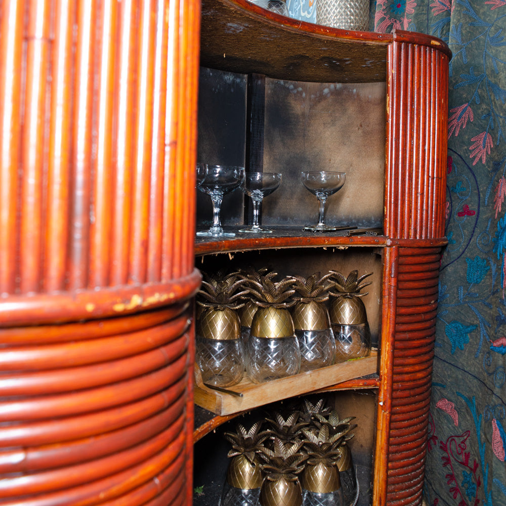 Mid Century Bamboo Tiki Cocktail Bar