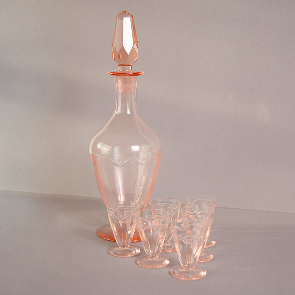 Pink Mini Shot Glasses and Decanter Set - Rock the Heirloom