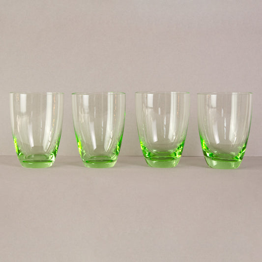 Set French Green Tumble Glasses