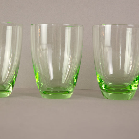 Set French Green Tumble Glasses