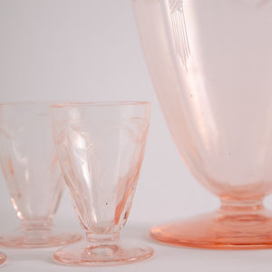 Pink Mini Shot Glasses and Decanter Set