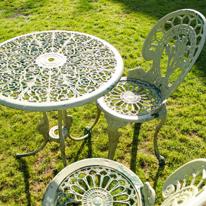 Vintage Mint Green Garden Table and Chair Set