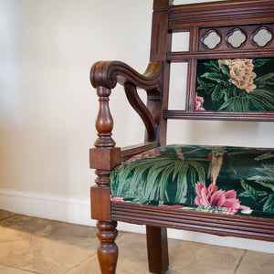 Luxurious Upholstered Oak Bench
