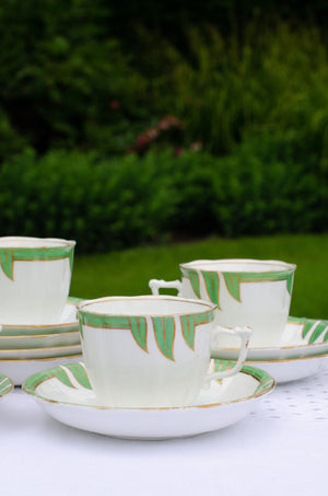 Set of 6 Coffee Cups & Saucers