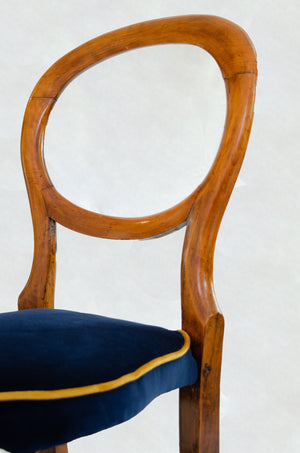 ELANOR and ABIGAIL - Victorian Walnut Balloon Back Chairs