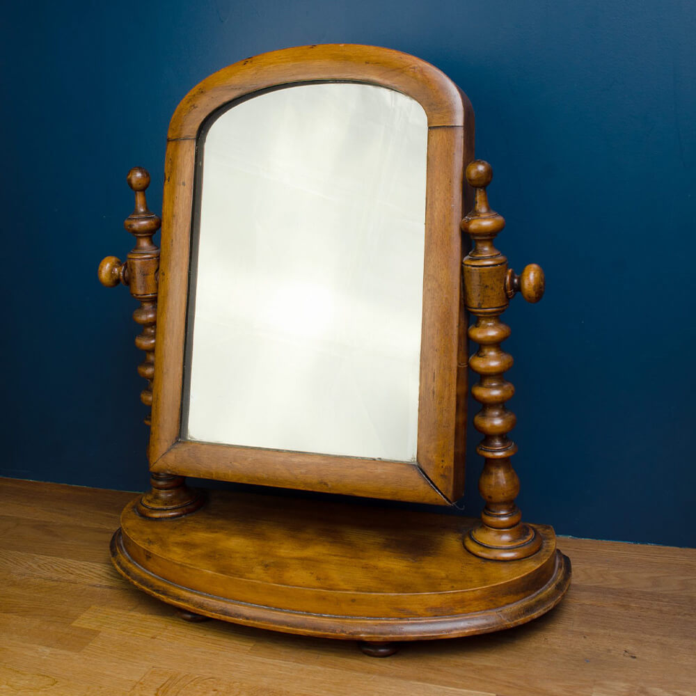 Victorian Walnut Dressing Table Swing Mirror