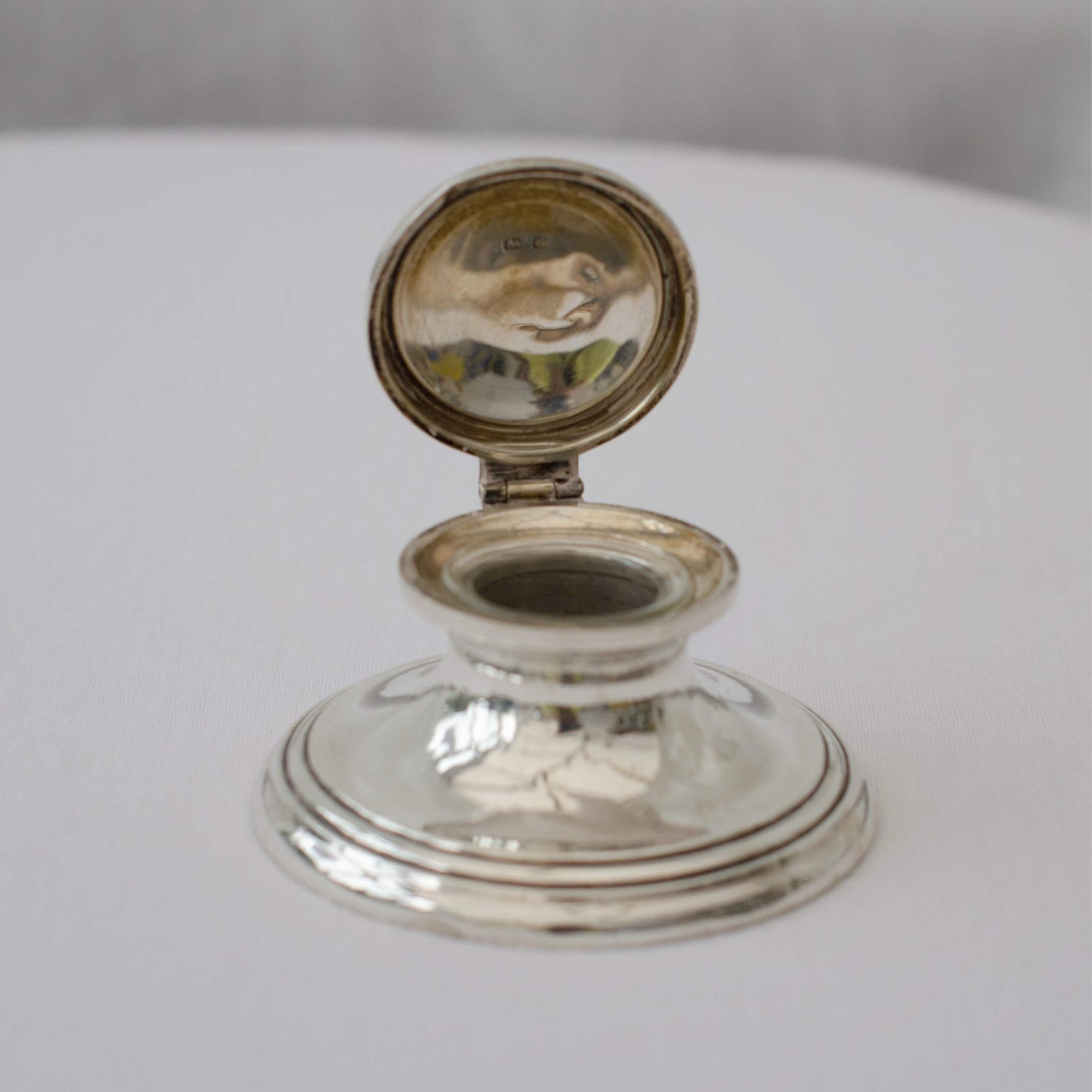 Early 20th Century Silver Inkwell